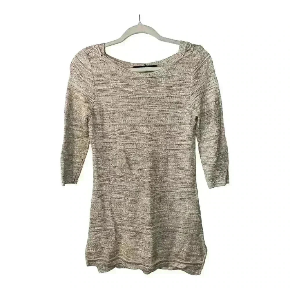 White‎ House Black Market Gold/Tan Tunic Sweater, Small
